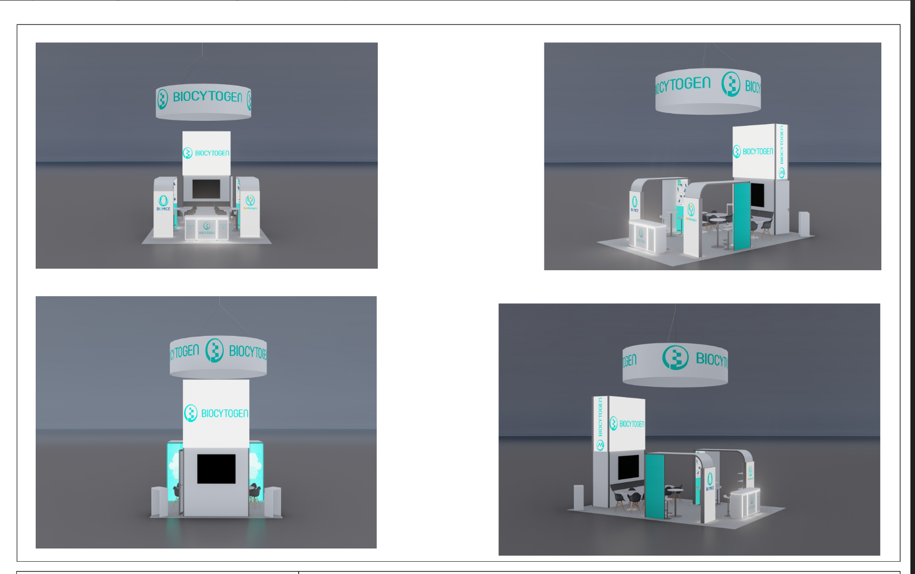 AACR 2024 Booth 3D Render Angles